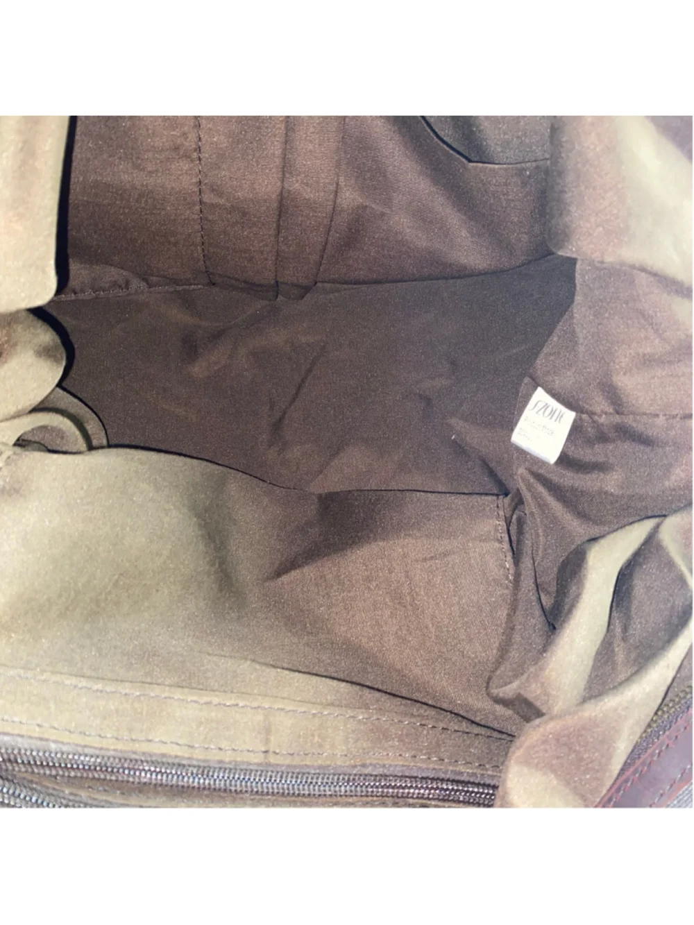 Men's S-ZONE Canvas & Leather Duffel Bag One Size Grey Brown